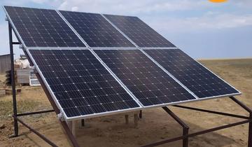 Автономная солнечная электростанция в Калмыцкой степи